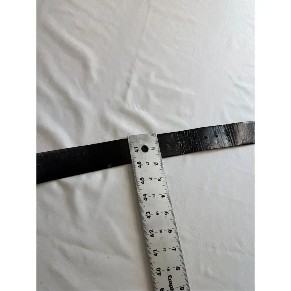 CAT Diesel Power Black Leather Vintage Belt Size 36